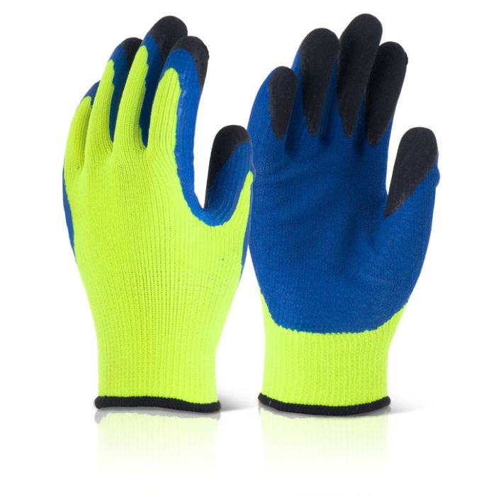 Latex Thermo Star F-Dip Therma Gloves Hi Vis Yellow