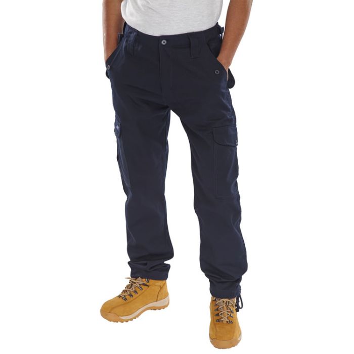 Click Workwear Combat Trousers in Navy Blue