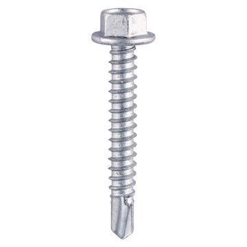 TIMCO Self-Drilling Hex Head Light Section Silver Screws BOXED