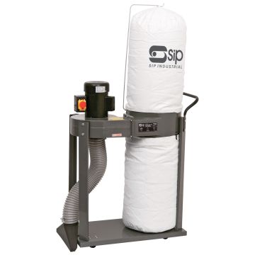 SIP 1HP Single Bag Dust Collector With Attachments 230v