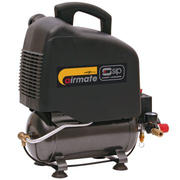 SIP Airmate Pn1.0/6-O Protech 6 Litre 1.0Hp Oil Free Air Compressor 230V