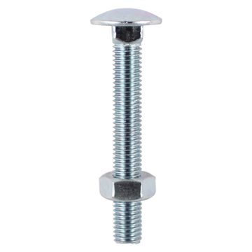 TIMCO Carriage Bolts & Hex Full Nuts Zinc BAGGED