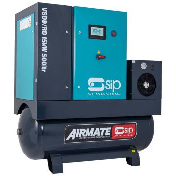 SIP VSDD/RDF 08281 500 Litre Rotary Screw Compressor With Dryer & Filter 400v