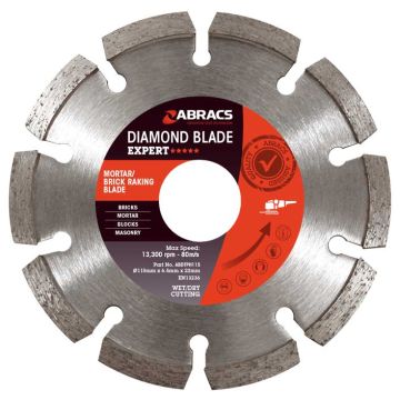 Abracs Expert Diamond Brick Mortar Raking Blades