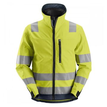 Snickers 1230 AllroundWork Hi-Vis Softshell Jacket Class 3 Yellow