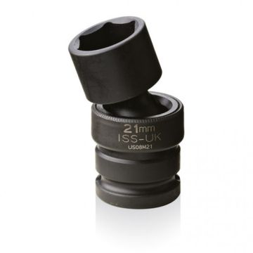 ISS 1/2" Drive Metric 6 Point Universal Joint Impact Sockets