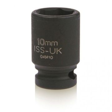 ISS 1/4" Drive Metric 6 Point Impact Sockets