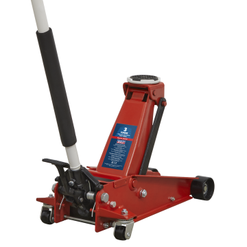 Sealey 3 Tonne Foot Pedal Trolley Jack Red