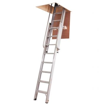 Werner Aluminium Deluxe Loft Ladder With Handrails