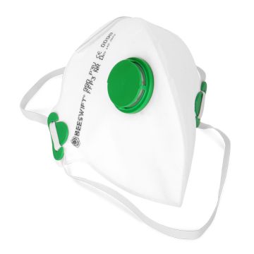 Beeswift Fold Flat P3 Mask With Valve Pack 20
