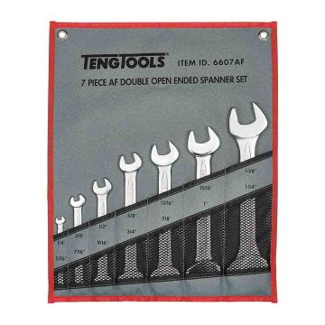 Teng Tools AF Double Open End Spanner Set 7 Piece