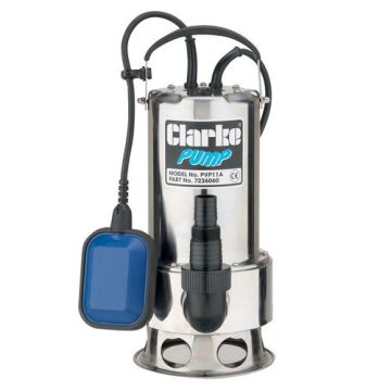Clarke PVP11A Stainless Steel Submersible Dirty Water Pump 258 Ltr/Min 230v