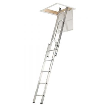 Werner Aluminium Loft Ladder With Handrail