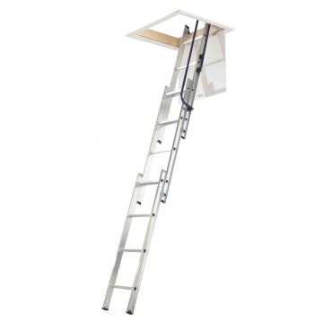 Werner Aluminium Easy Stow Loft Ladder With Handrail