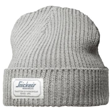 Snickers 9023 AllroundWork Fisherman Beanie Hat Grey One Size