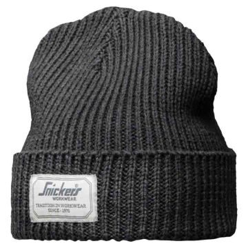 Snickers 9023 AllroundWork Fisherman Beanie Hat Dark Grey One Size