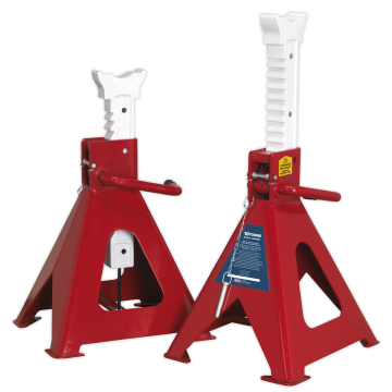 Sealey Axle Stands (Pair) 10tonne Capacity per Stand Auto Rise Ratchet
