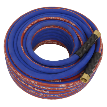 Sealey Air Hose 30m x Ø13mm with 1/2"BSP Unions Extra-Heavy-Duty