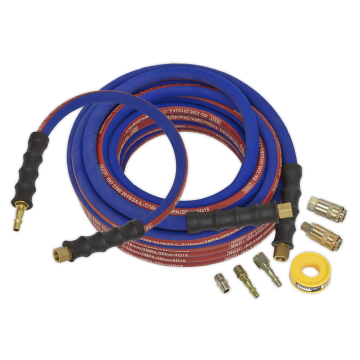 Sealey Air Hose Kit Heavy-Duty 15m x &Oslash;10mm with Connectors
