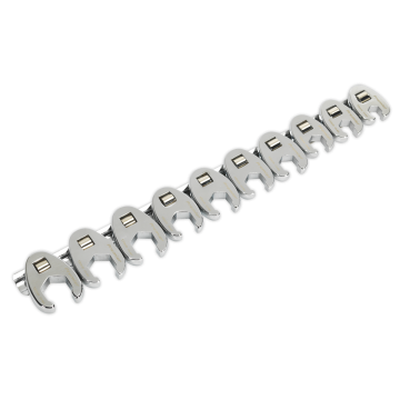 Sealey Crow's Foot Spanner Set 10pc 3/8"Sq Drive - Metric