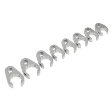 Sealey Crow's Foot Spanner Set 8pc 1/2"Sq Drive Metric
