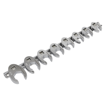 Sealey Crow's Foot Spanner Set 8pc 3/8"Sq Drive Imperial