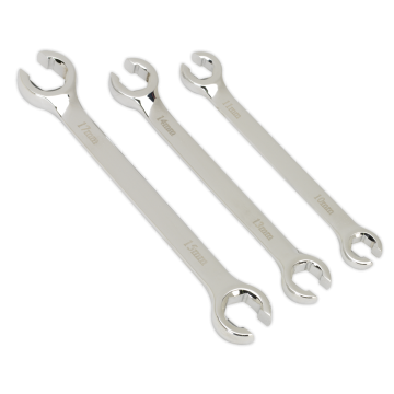 Sealey Flare Nut Spanner Set 3pc Metric