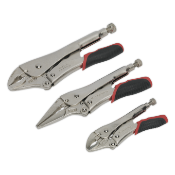 Sealey Locking Pliers Set 3pc Quick Release