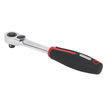Sealey Ratchet Wrench 1/4"Sq Drive Compact Head 72-Tooth Flip Reverse Platinum S