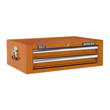 Sealey Mid-Box 2 Drawer with Ball-Bearing Slides - Orange