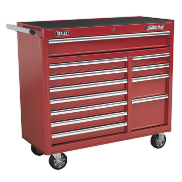 Sealey Rollcab 12 Drawer with Ball-Bearing Slides Heavy-Duty - Red