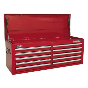 Sealey Topchest 10 Drawer with Ball-Bearing Slides - Red