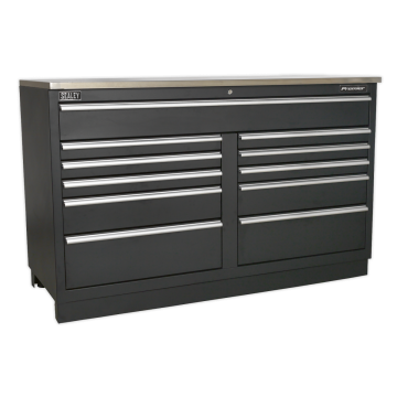 Sealey Premier Modular Floor Cabinet 11 Drawer 1550mm Heavy-Duty