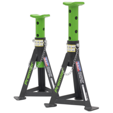 Sealey Axle Stands (Pair) 3tonne Capacity per Stand Green