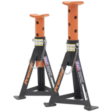 Sealey Axle Stands (Pair) 3tonne Capacity per Stand Orange