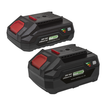 Sealey Power Tool Battery Pack 20V 2Ah & 4Ah Kit for SV20 Series
