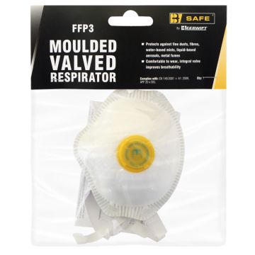 Beeswift FFP3 Moulded Valved Cup Respirator Face Mask