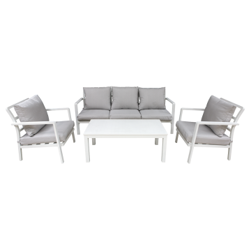 Dellonda DG52 Kyoto 4 Piece Aluminium Outdoor Garden Table & Chair Set