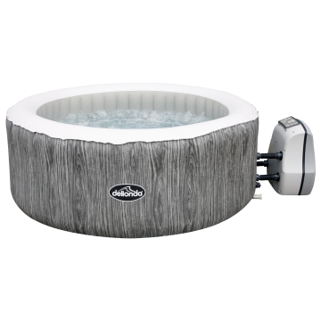 Dellonda DL88 2-4 Person Inflatable Hot Tub Spa Wood Effect