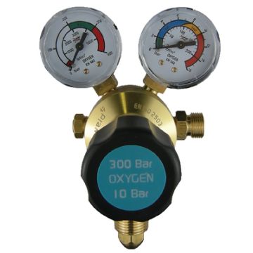 Parweld E700122 Gas Regulator 300 Bar Single Stage 2 Gauge Oxygen