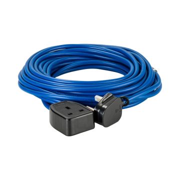 Defender 14m Extension Lead 13A 1.5mm Cable Blue 230v