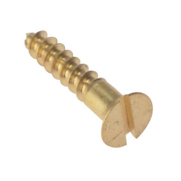 Forgefix Slotted Countersunk Solid Brass Wood Screws