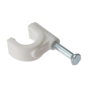 Forgefix White Round Cable Clips