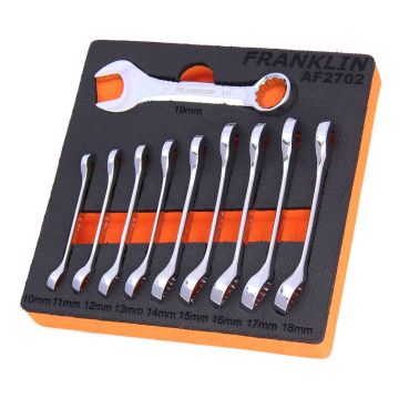 Franklin 10 Piece 12 Point Stubby Combination Spanner Set