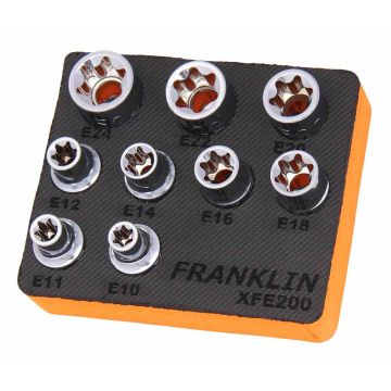 Franklin XF 9 Piece External Star Socket Set 1/2" Drive