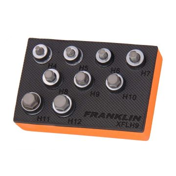 Franklin XF 9 Piece Low Profile Hexagon Socket Set 3/8" Drive