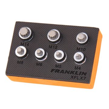 Franklin XF 7 Piece Low Profile Spline Set 3/8" Drive
