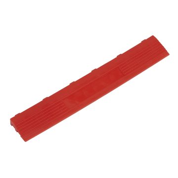 Sealey Polypropylene Floor Tile Edge 400 x 60mm Red Female - Pack of 6