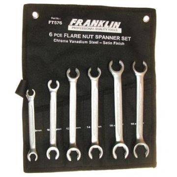 Franklin FT576 Flare Nut Wrench Set 8-19mm 6 Piece