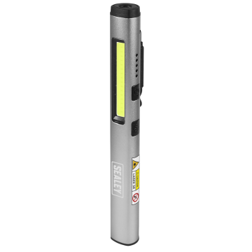 Sealey Penlight Torch with UV 5W COB & 3W SMD LED with Laser Pointer Rechargeabl
